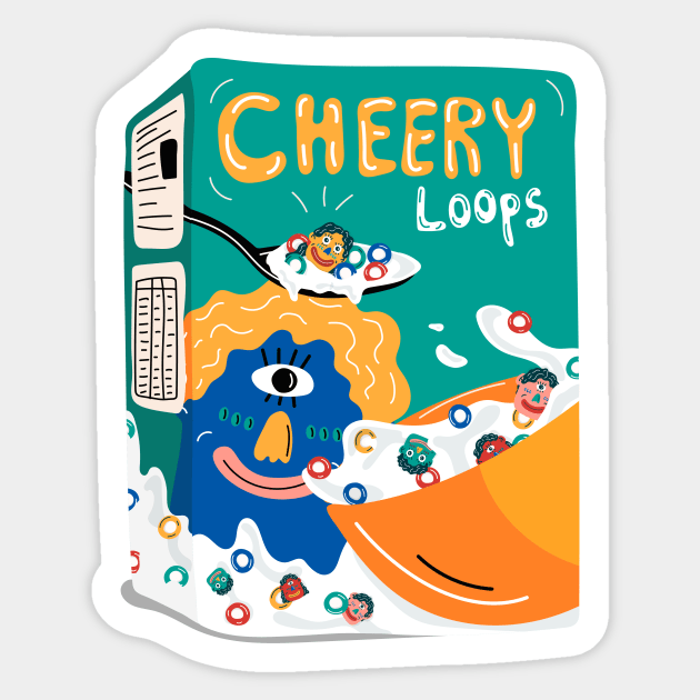 Cheery Loops Sticker by StayMadMaddie